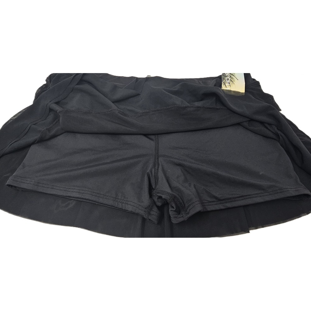 BEACH HOUSE Cadence Swim Skort, Paloma Beach Black, Ruffled, Size 12, EUC w/Tag - Picture 3 of 8